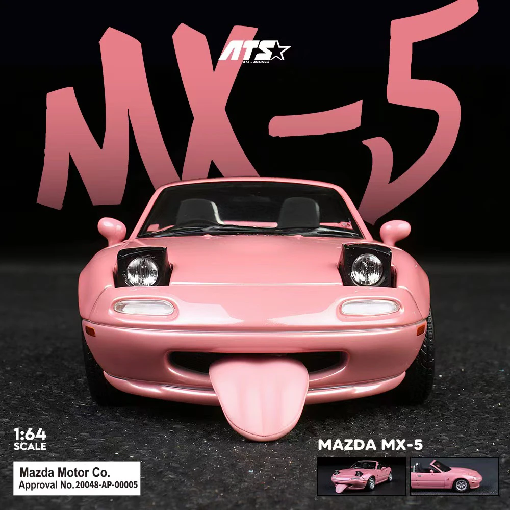 新加坡 1/64 ATS 马自达 MX-5 白色 合金汽车模型