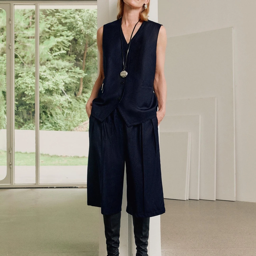 MARIUS工坊套装低调优雅系带马甲套装