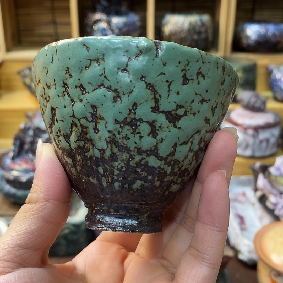 粗陶柴烧志野茶器
