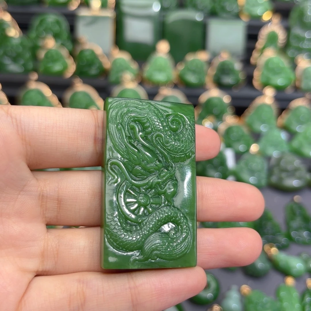 颈饰未镶嵌和田玉（碧玉）编绳