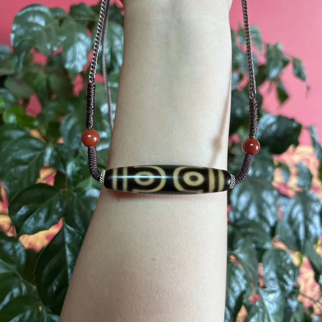 藏传七眼珠珠玛瑙玉髓锁骨链吊坠配饰设计