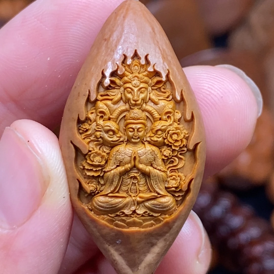 菩提籽类橄榄核雕刻手串手链项链吊坠