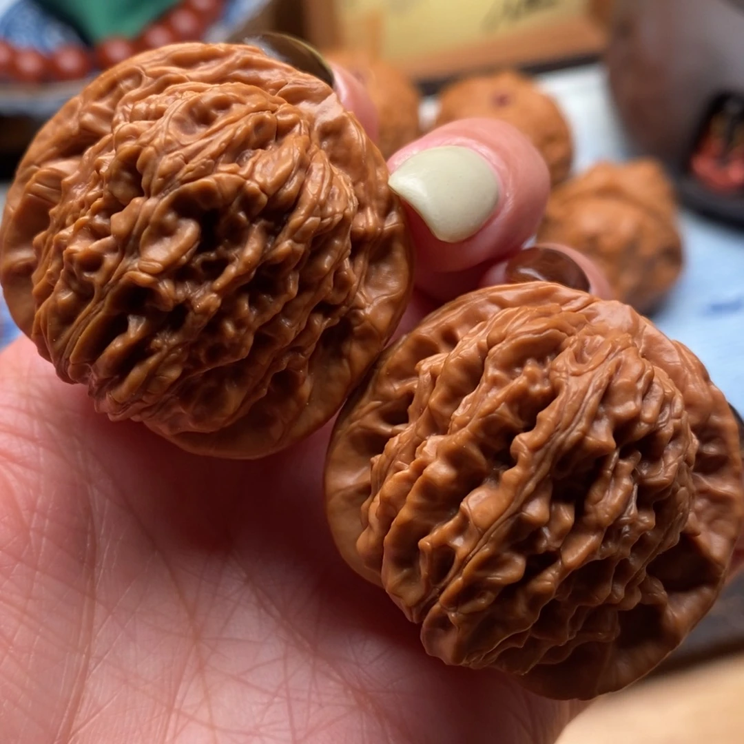 把件文玩核桃40尺寸全品四座楼