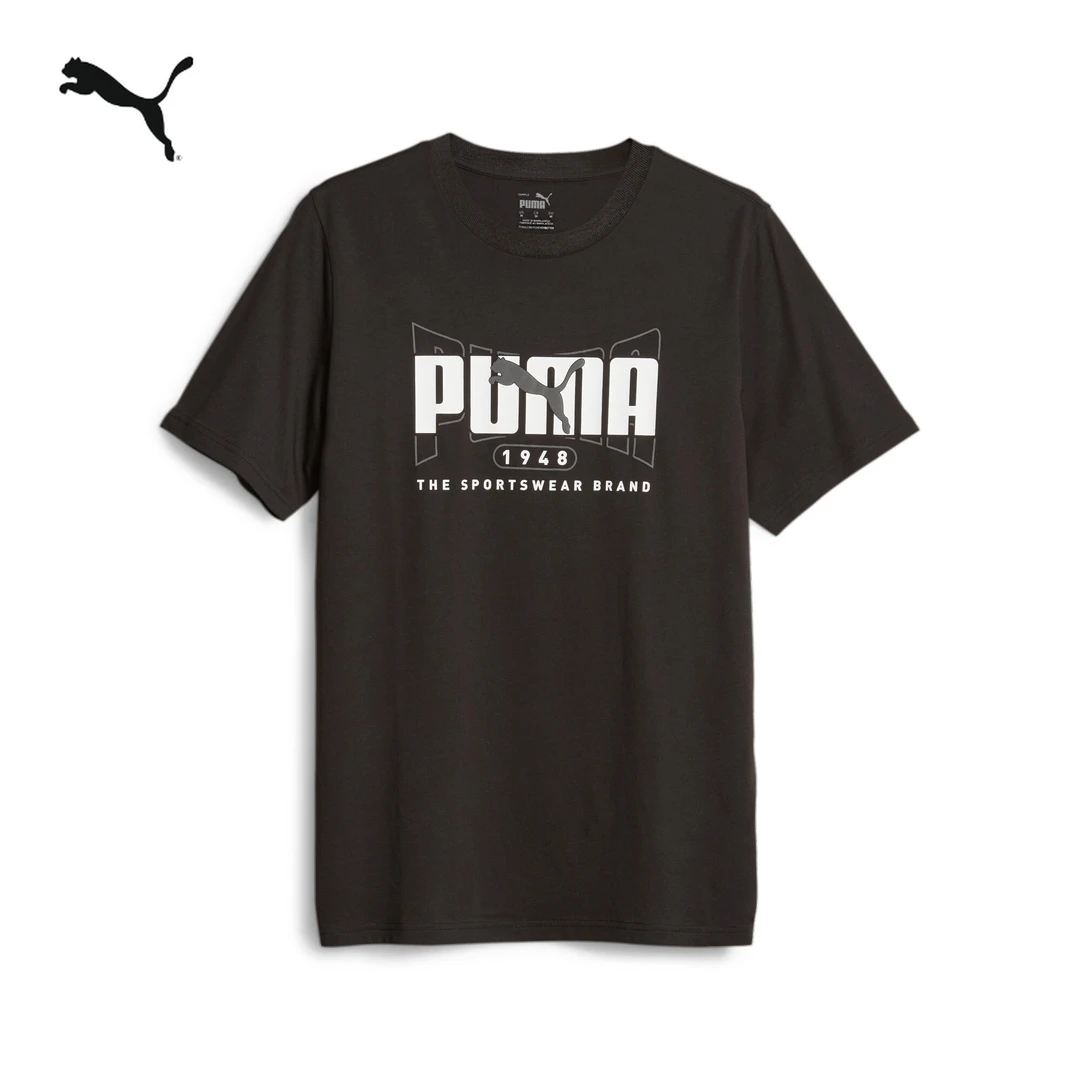 PUMA彪马运动休闲风印花短袖T恤2025年春夏新款上衣男子 686374