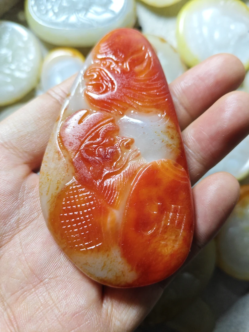 和田玉精品小手把钟馗/天师纳福