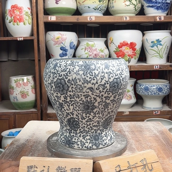 鱼尾复古青花新款 新款陶瓷陶瓷微瑕