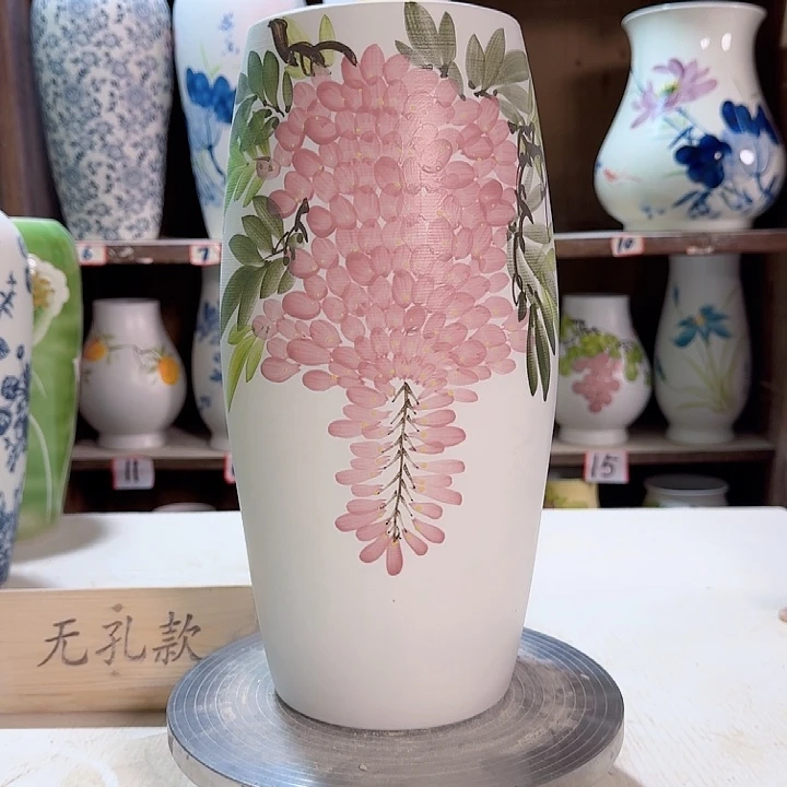 陶高33腰鼓紫藤 新款陶瓷陶瓷