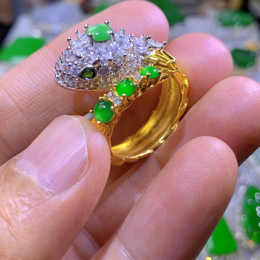 【闪购商品】翡翠挂件银S925镶嵌天然翡翠