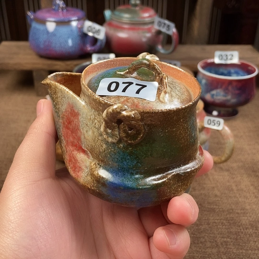 g***i瓷片钧瓷茶壶茶具