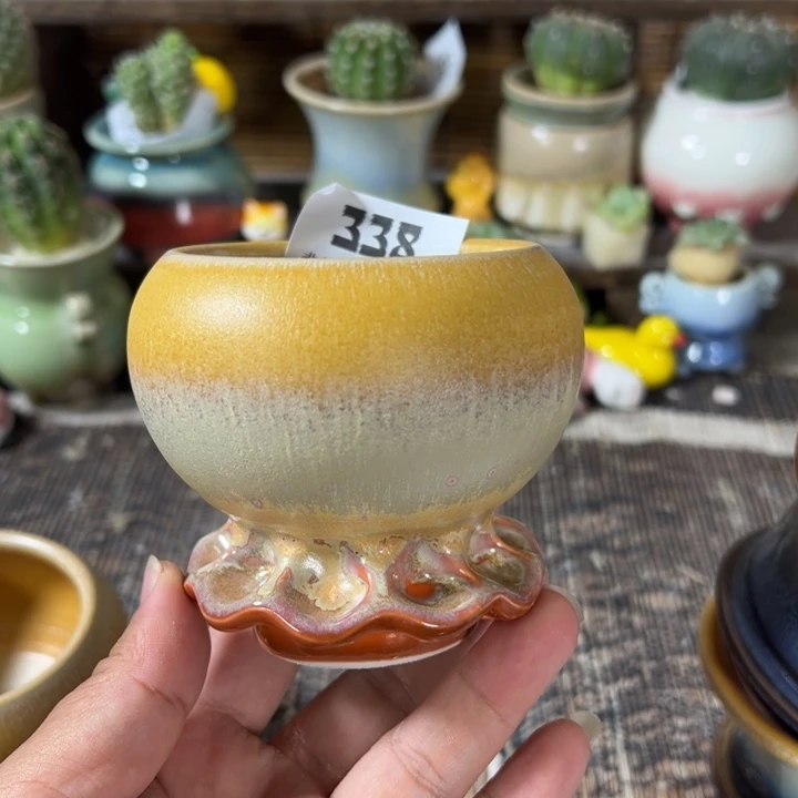 口6手工花盆满30包邮