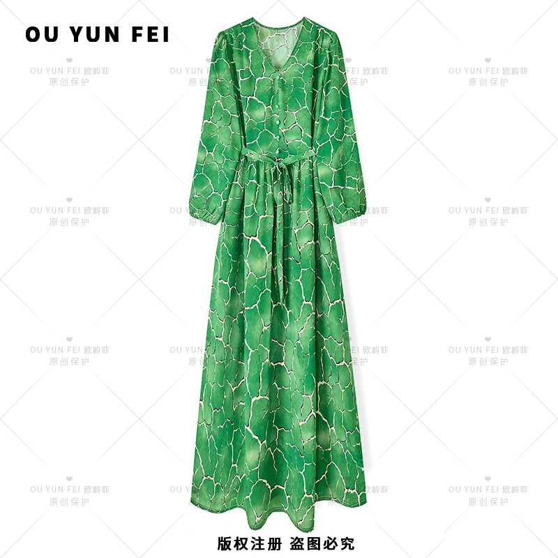 气质连衣裙夏季新款显瘦穿搭轻奢女装洋气高级长裙F1965