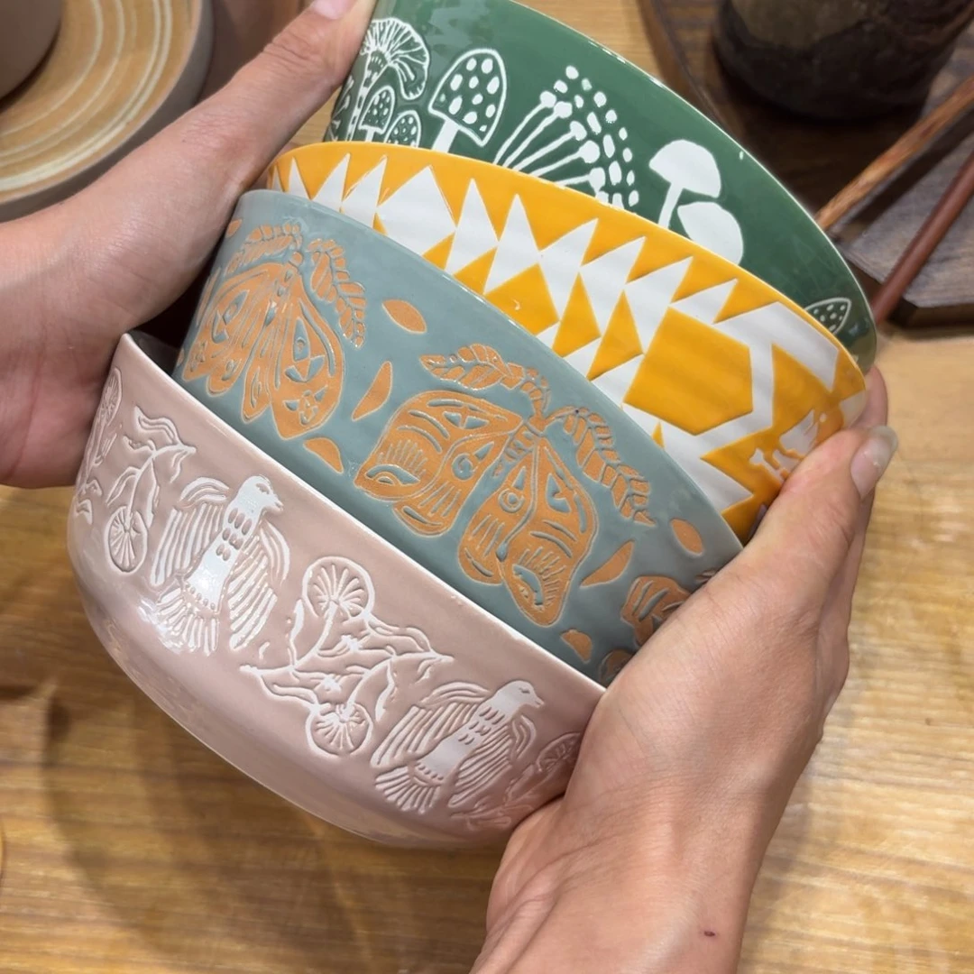 瓷六寸碗4个包邮