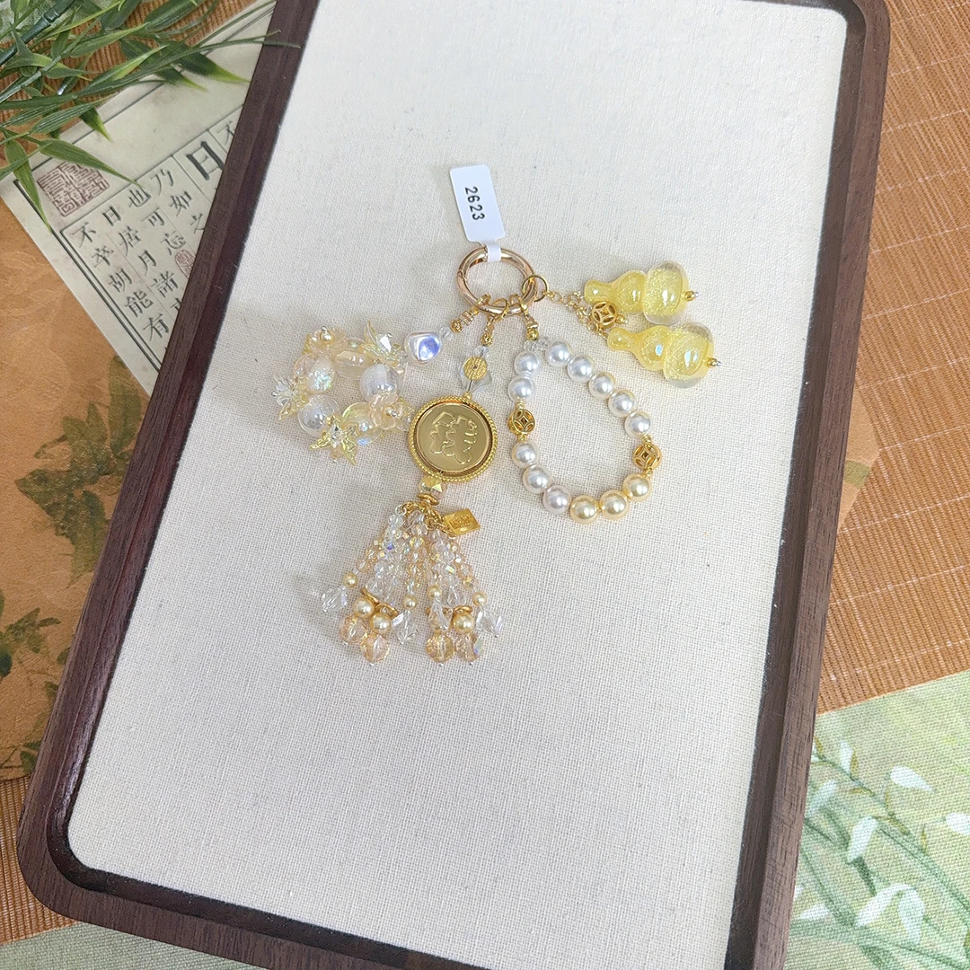 2623-夜光金葫芦转大钱四挂滴溜新中式国风挂件