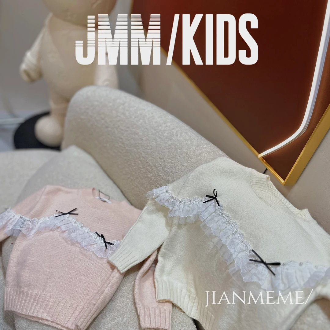 F191 F192【孤品】女童毛衣套头立体花设计保暖上衣秋冬季