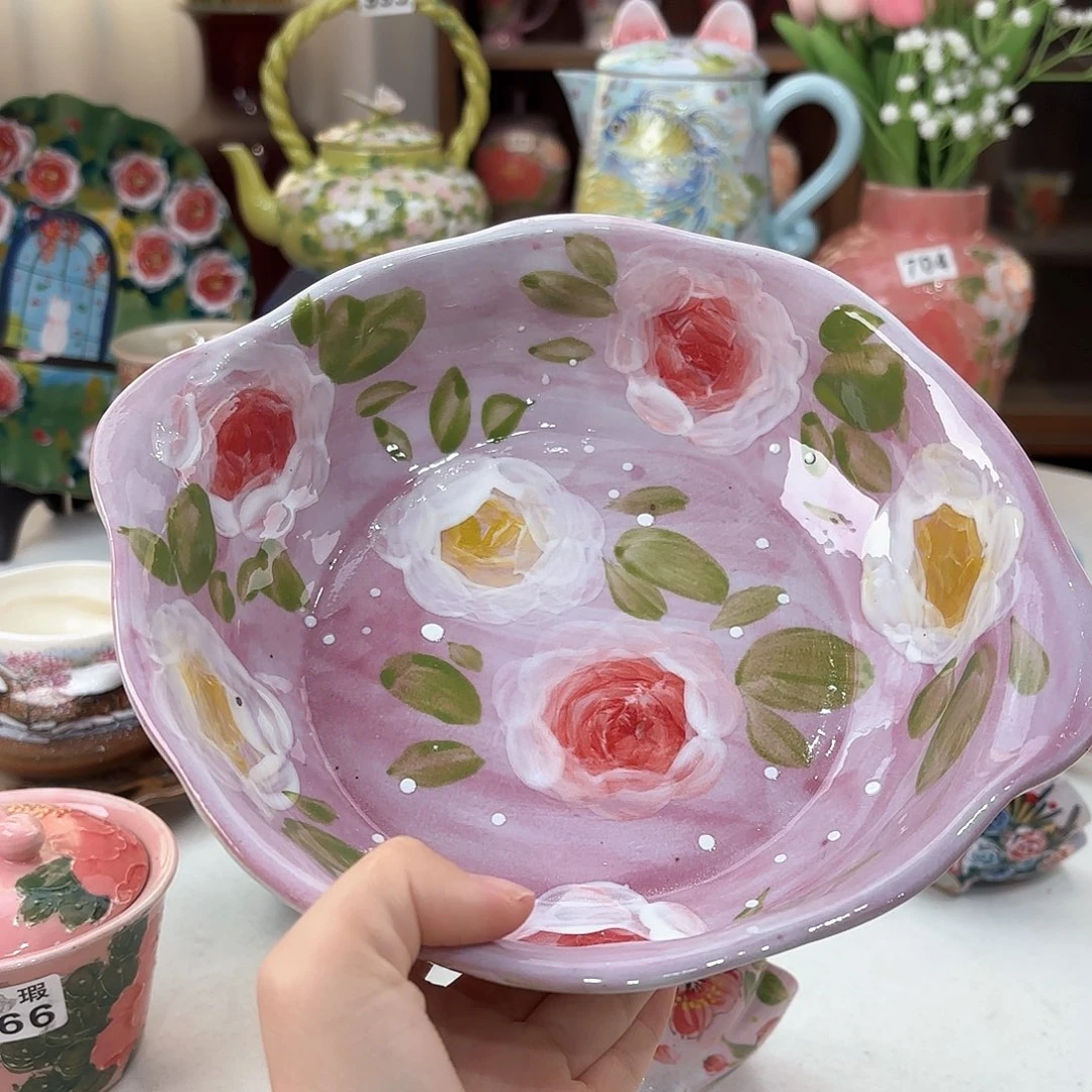 景德镇手绘高温釉下彩陶瓷茶具