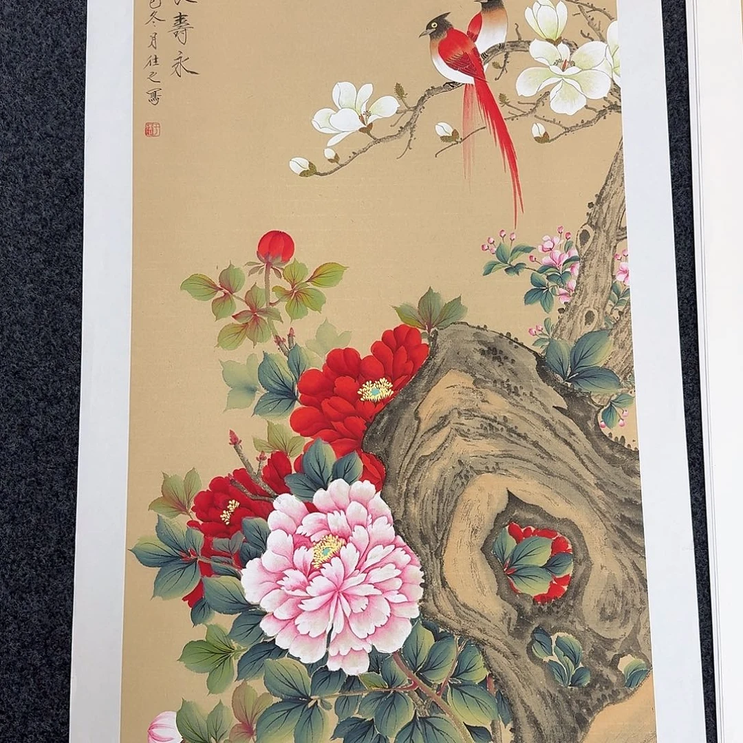 国画纯手绘山水花鸟作品