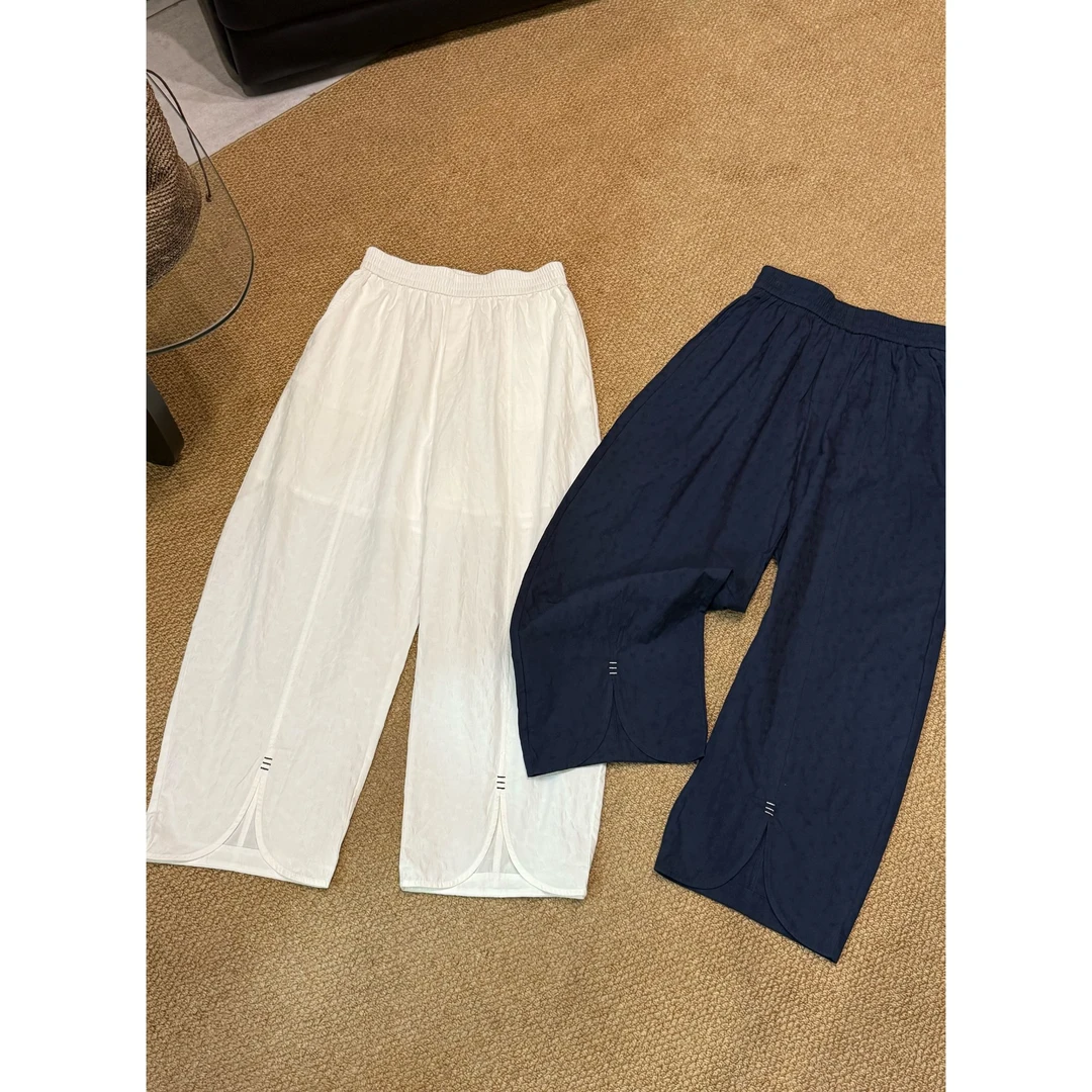 2025夏款新品【舒适感透气设计感九分弯刀腔调慵懒感休闲裤】