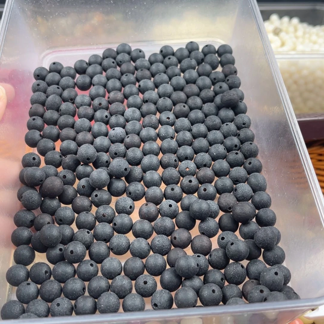 白玉菩提吊坠z 10mm/80/黑金圆果