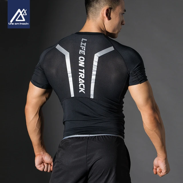 健身短袖男士紧身速干衣篮球训练运动上衣弹力压缩T恤跑步服透气