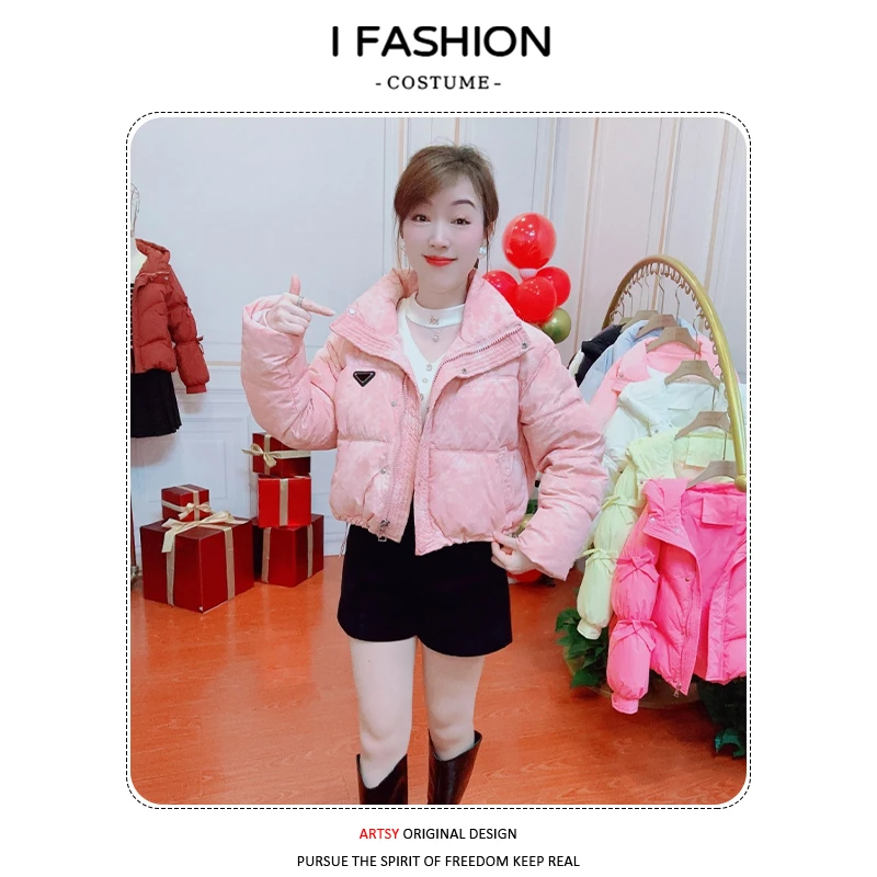 高级感洋气短款棉服女2025年冬季新款小个子个性外穿保暖立领外套