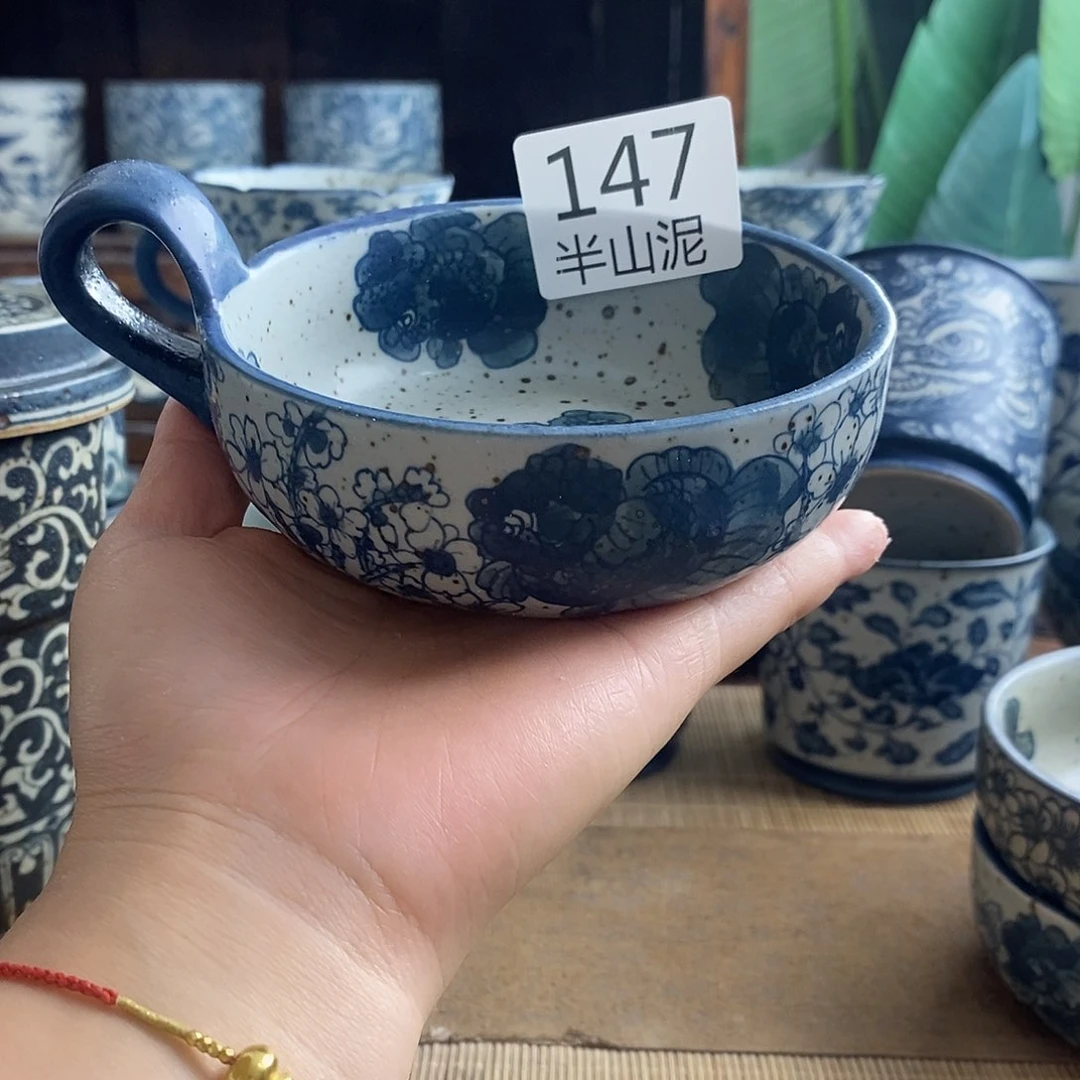 手工手绘青花高温陶瓷