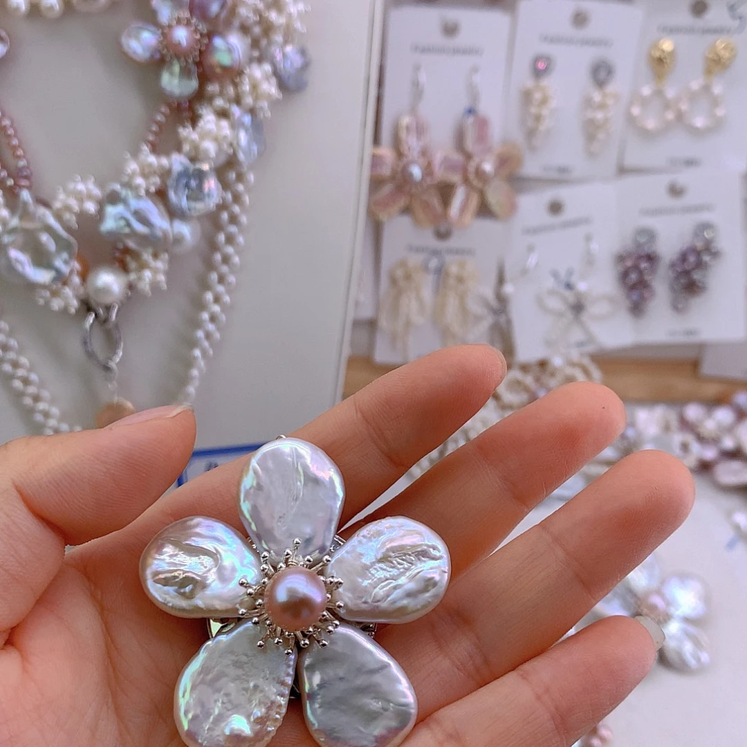 雅***5胸针未镶嵌淡水珍珠