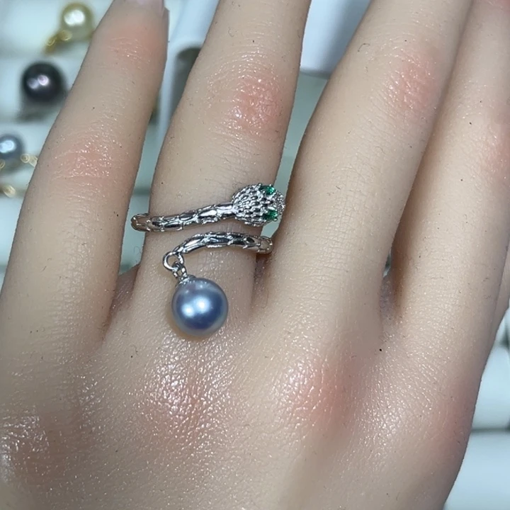 海水珍珠颈饰银S925镶嵌❤****?