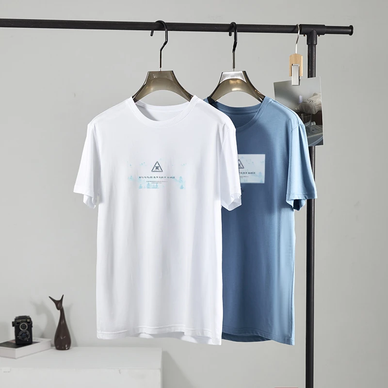 特！莫代尔棉~柔滑好肤感！短袖印花圆领T恤上衣 H4896 男装 C2