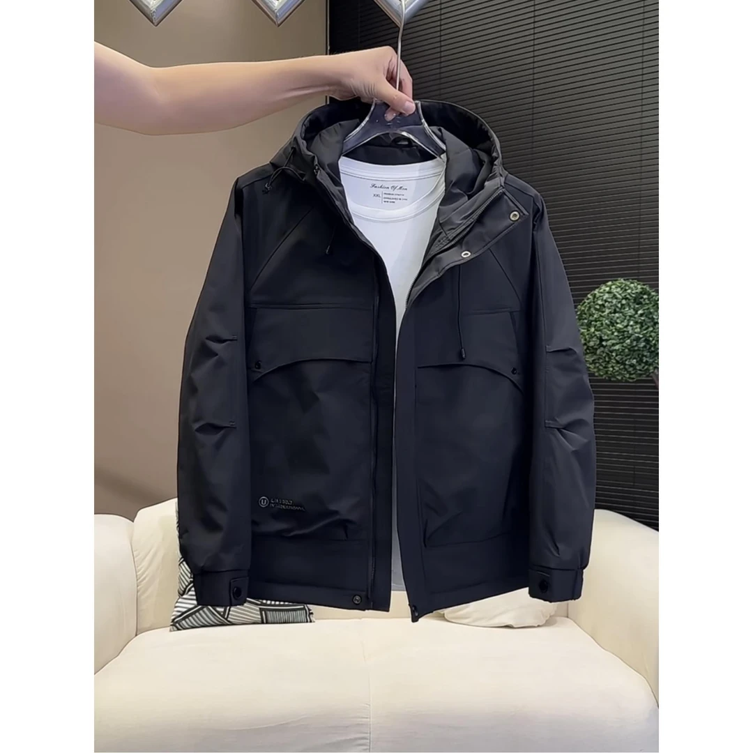 JEEP吉普爆款连帽冲锋衣外套男春秋潮牌痞帅夹克2025新款男士爆款