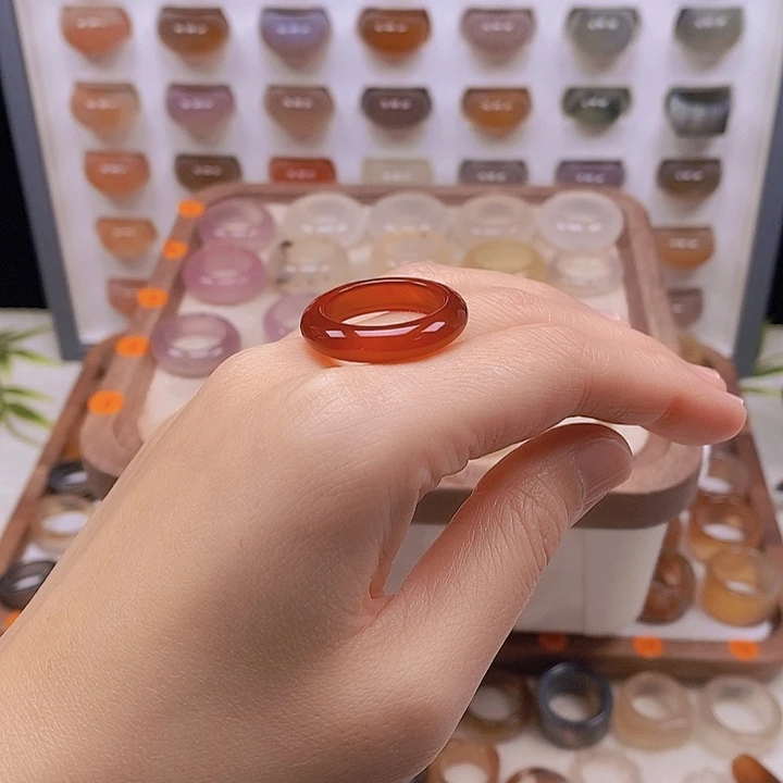 钰***˗玛瑙/玉髓未镶嵌戒指港21
