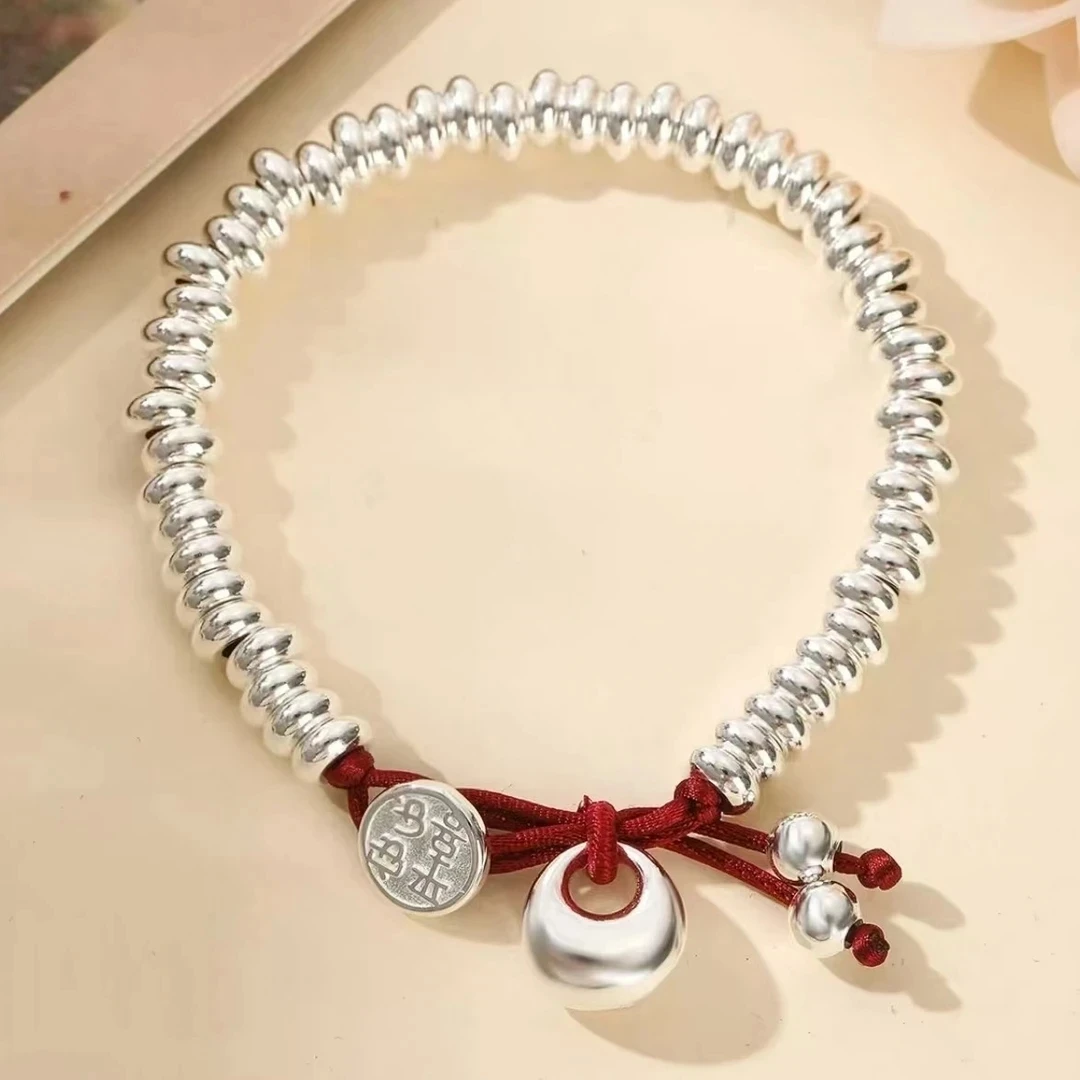 007平安喜乐红绳盘缠编织手绳情侣实心