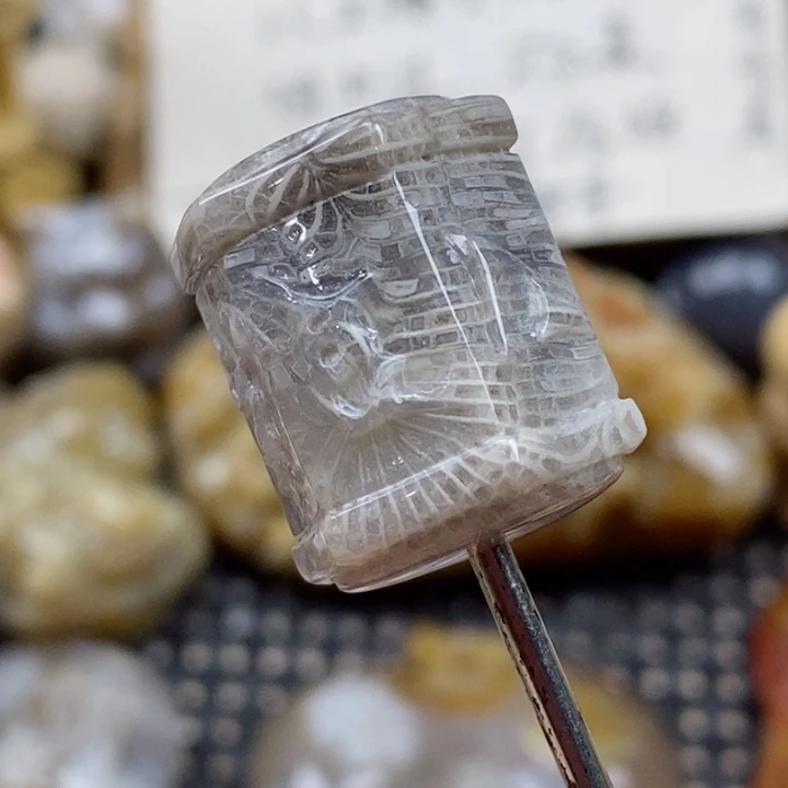 颈饰未镶嵌硅化珊瑚（珊瑚玉）