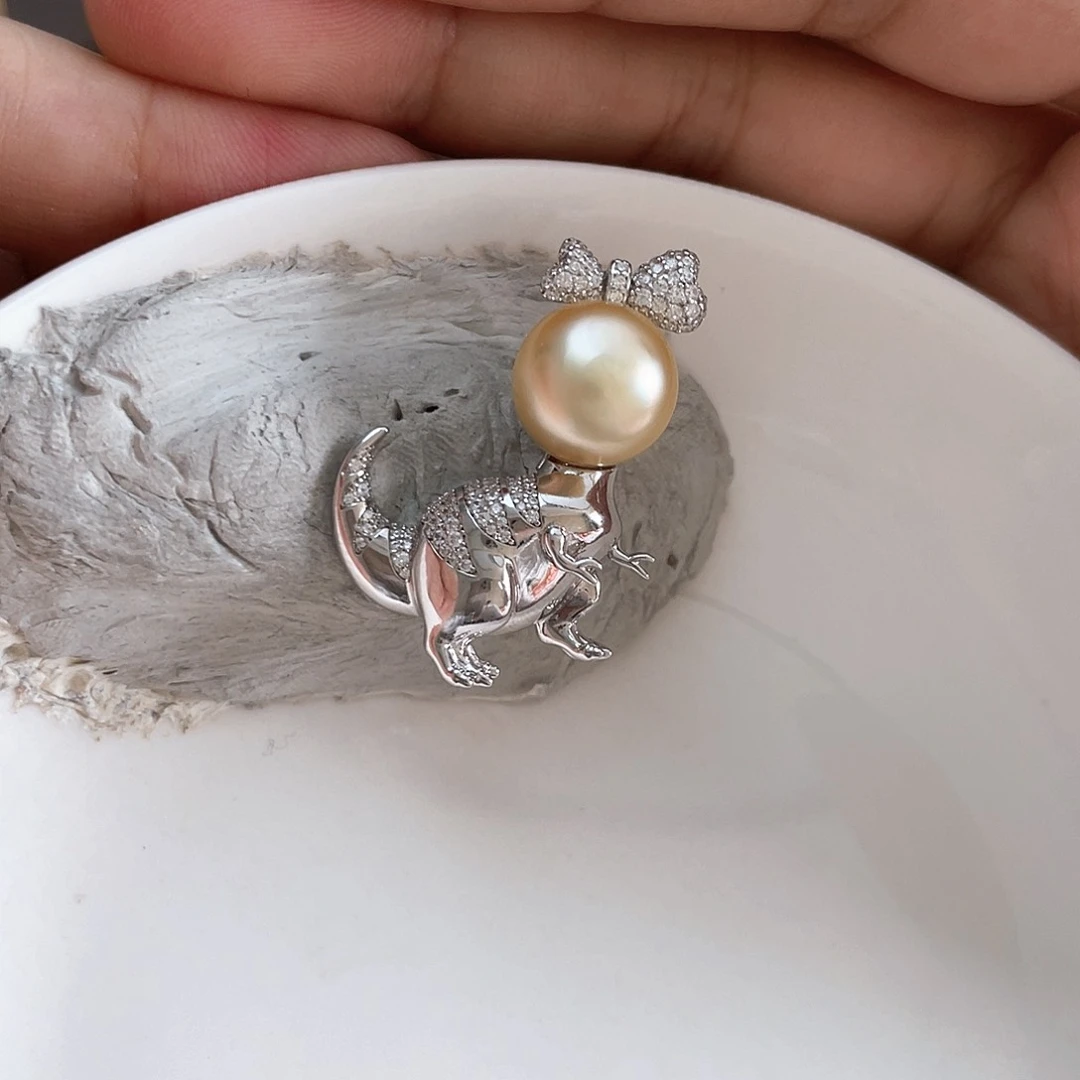 银S925镶嵌海水珍珠颈饰