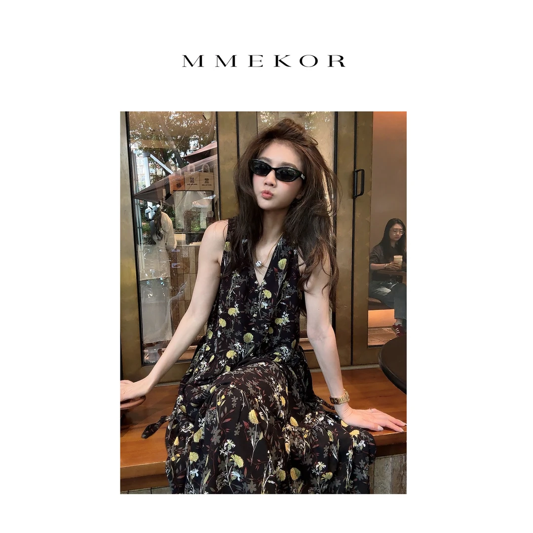 MMEKOR“苏莉夏天”连衣裙 2025新款千金玛德琳碎花裙子 67325