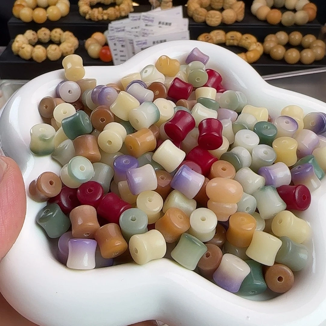 菩提根/象牙果手串微瑕卡12多宝竹节100颗➕20颗