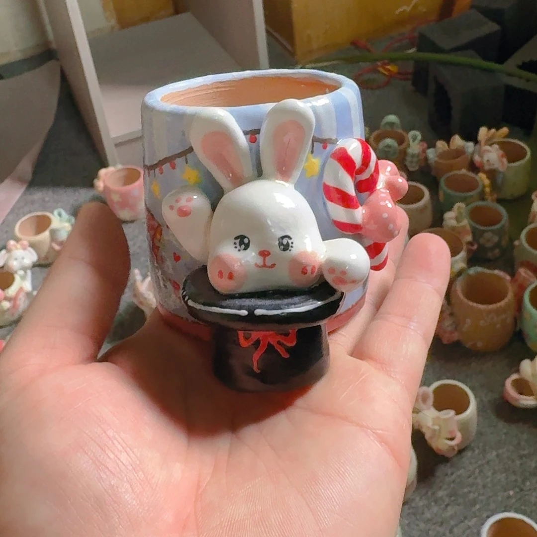 老梧家的手工陶瓷多肉花盆