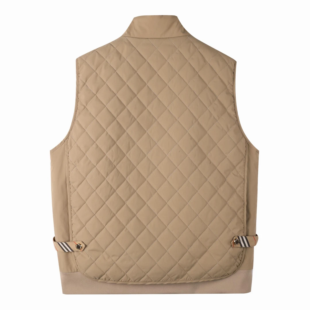 格纹四季通用秋冬男士猎装马甲直下摆半高领立领格子