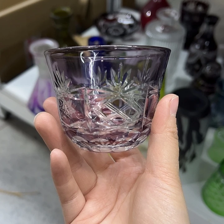 水晶玻璃平底款微瑕一个