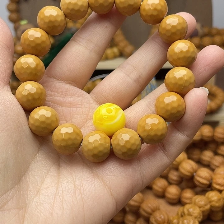 笑***爸手串猴头核桃钻石面14+