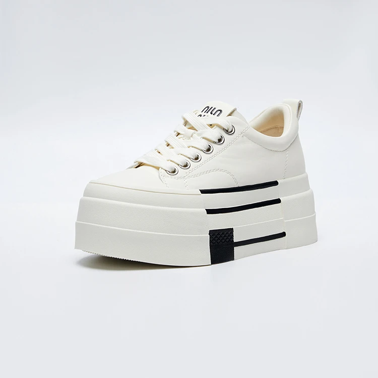 TXT【简约版】时尚厚底休闲板鞋休闲女鞋厚底百搭真皮低帮春季韩版