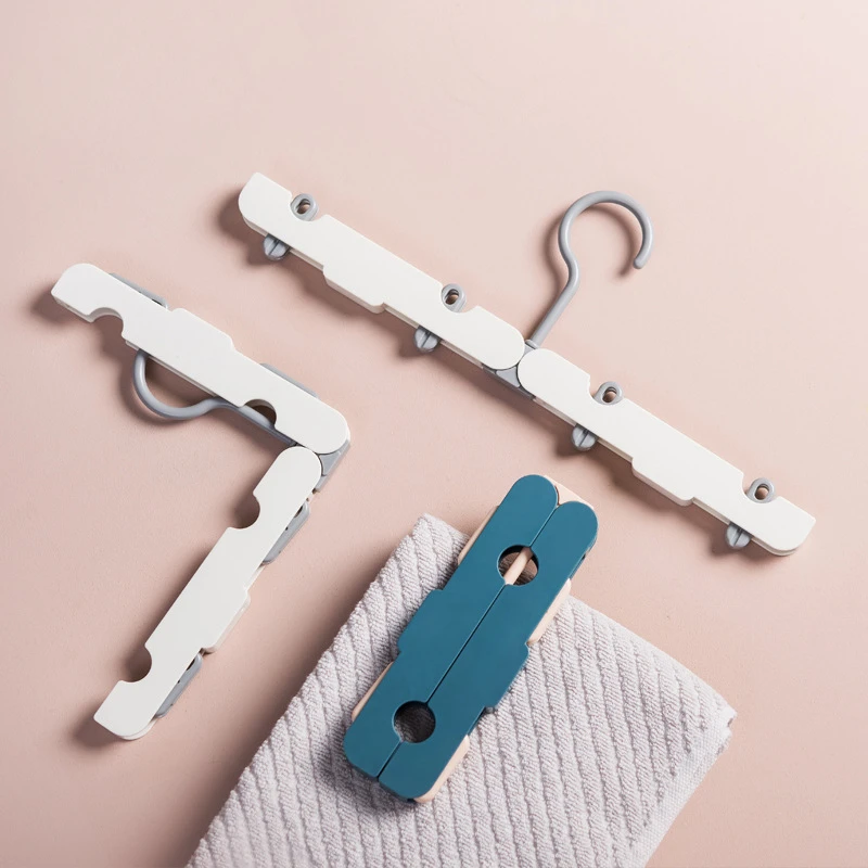 可折叠衣架旅行便携式魔术晒衣架家用防滑加厚晾衣架衣挂塑料批发