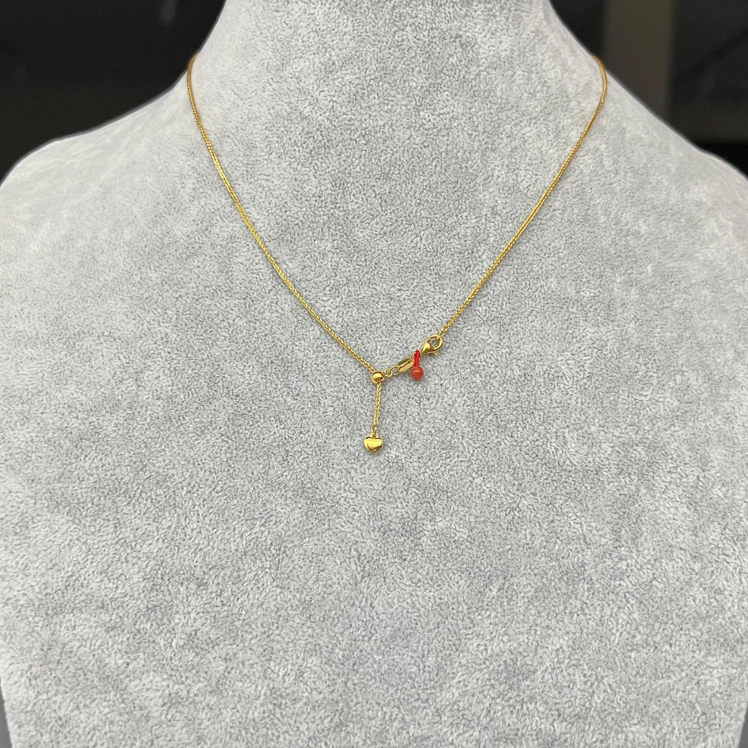 足金项链+南红 链长45厘米(可调节) 金约3.7g