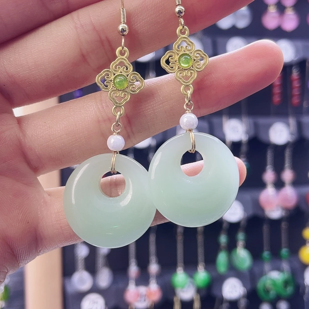 玛瑙/玉髓未镶嵌耳坠