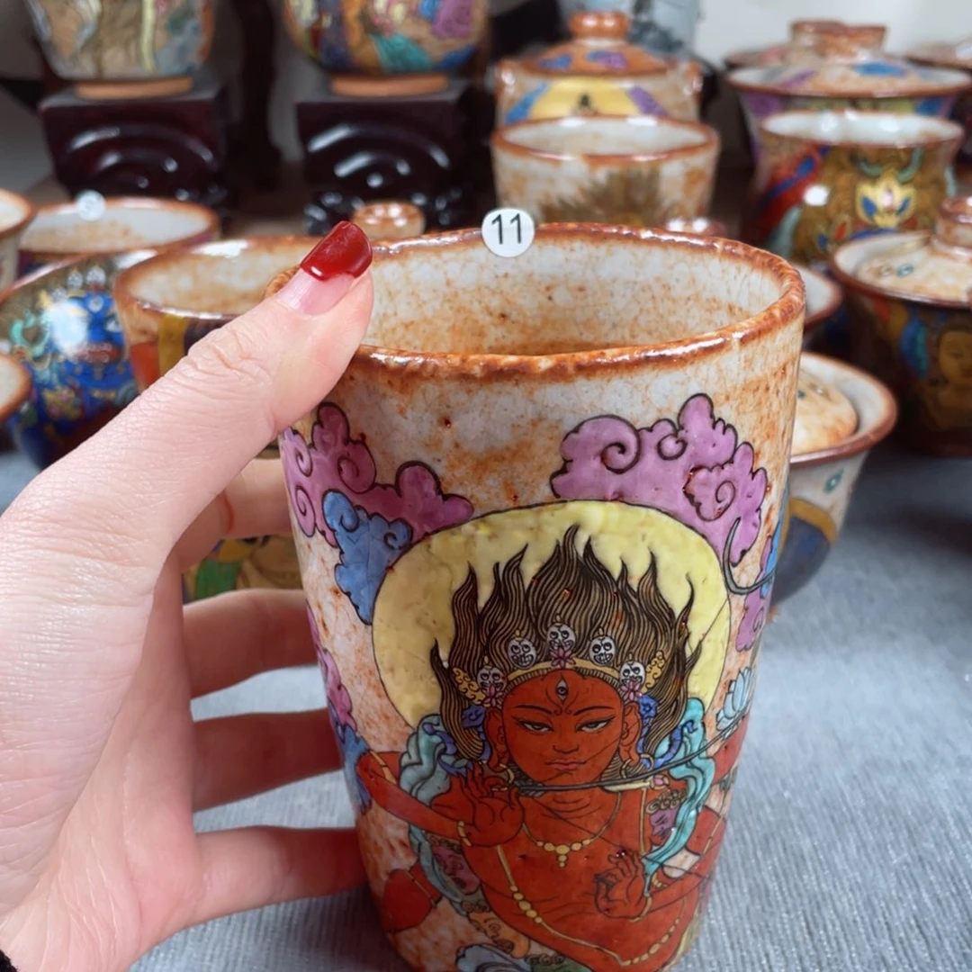 杯E****e手绘红度姆大可乐杯