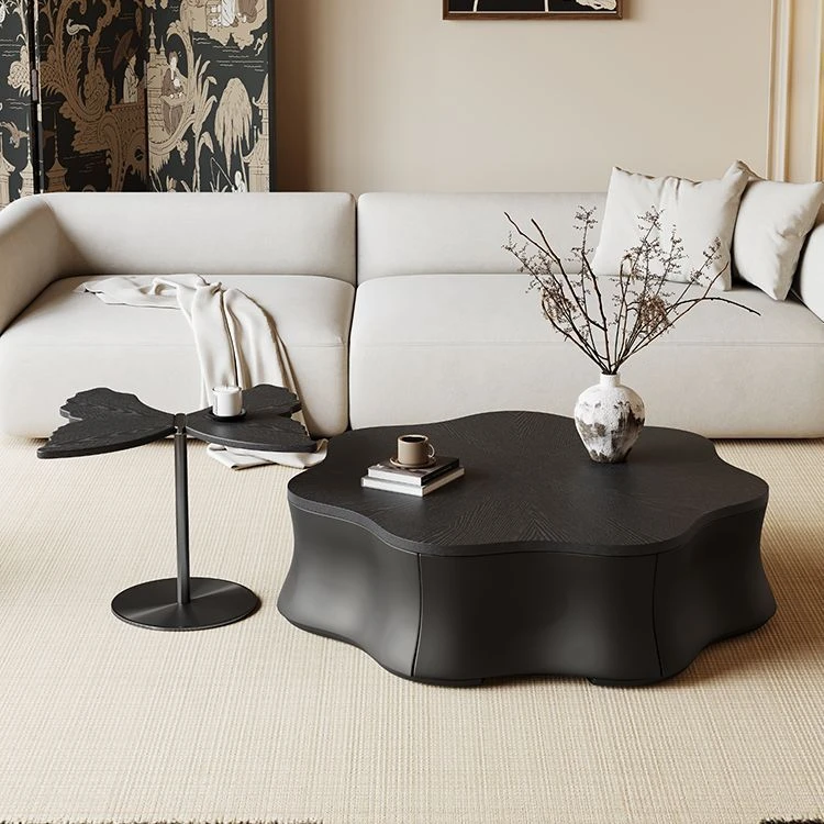 意式极简异形新款花瓣蝴蝶茶几客厅家用中古风现代简约云朵设计师