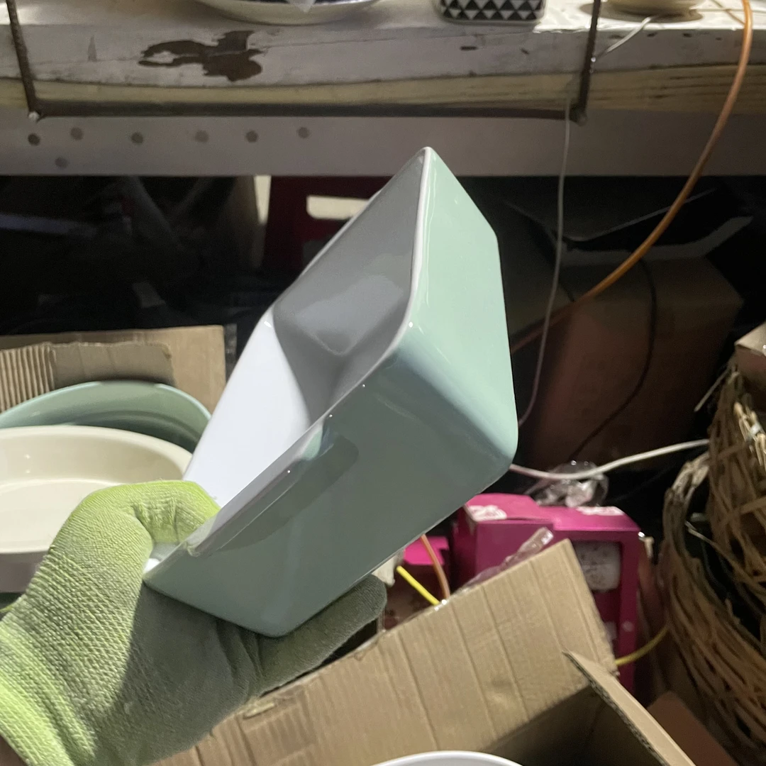 外贸尾单高温陶瓷薄荷绿25厘米烤盘暇