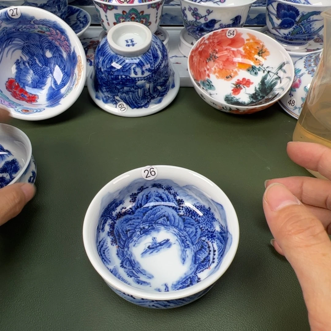 陶瓷景德镇纯手工纯手绘茶具木木26