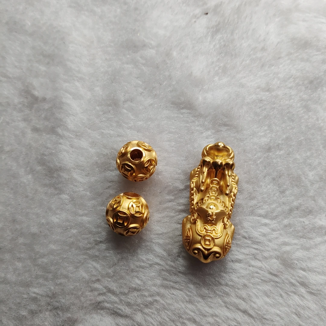 金元宝足金999貔貅珠子首饰