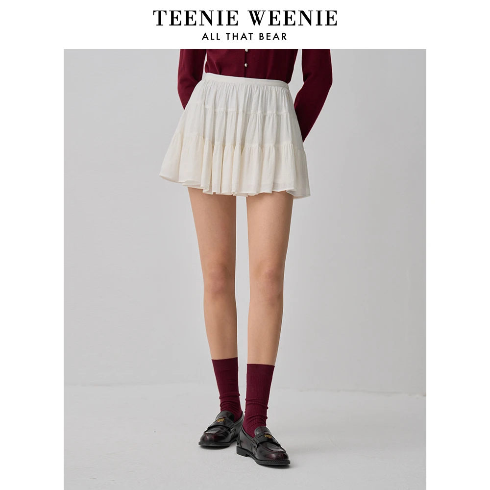 TeenieWeenie小熊女25年欧若风甜美少女半身蓬蓬短裙TTWH256306N
