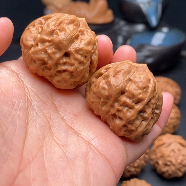 文玩核桃把件三角蛙39尺